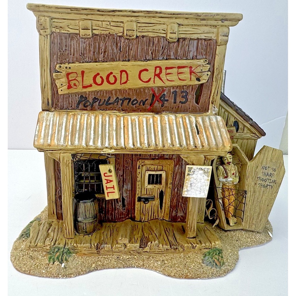 Dept 56  Snow Village Halloween Ghost Town "Blood Creek Jailhouse" #4030761‎
